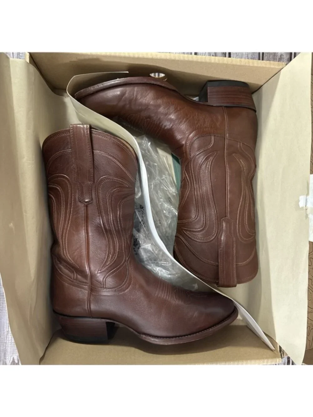 Tecovas The Cartwright Cowboy Boots Size 10.5 D color Bourbon Calf 90519